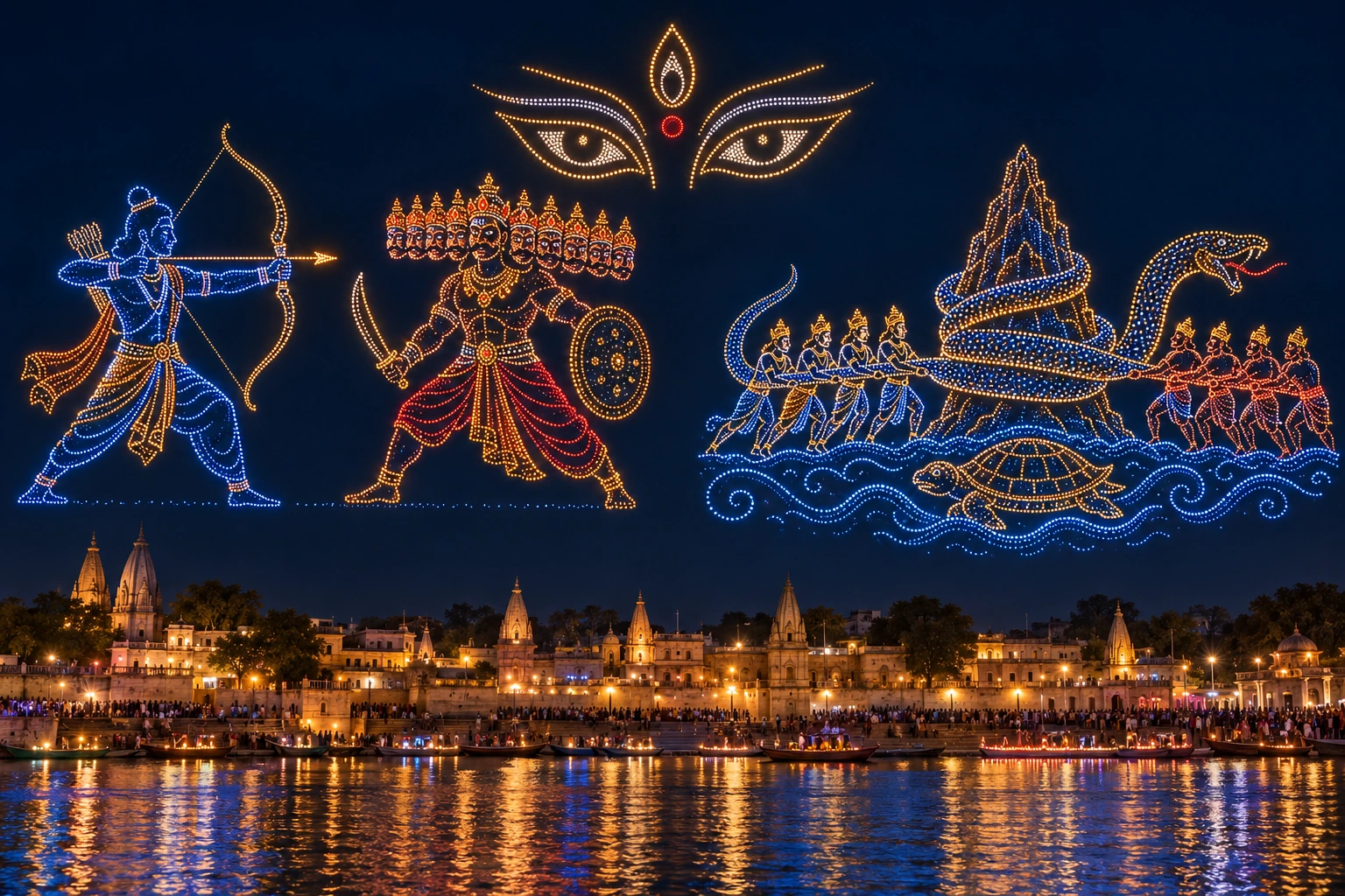Drone Shows & Sky Spectacles, illustrative concept visual