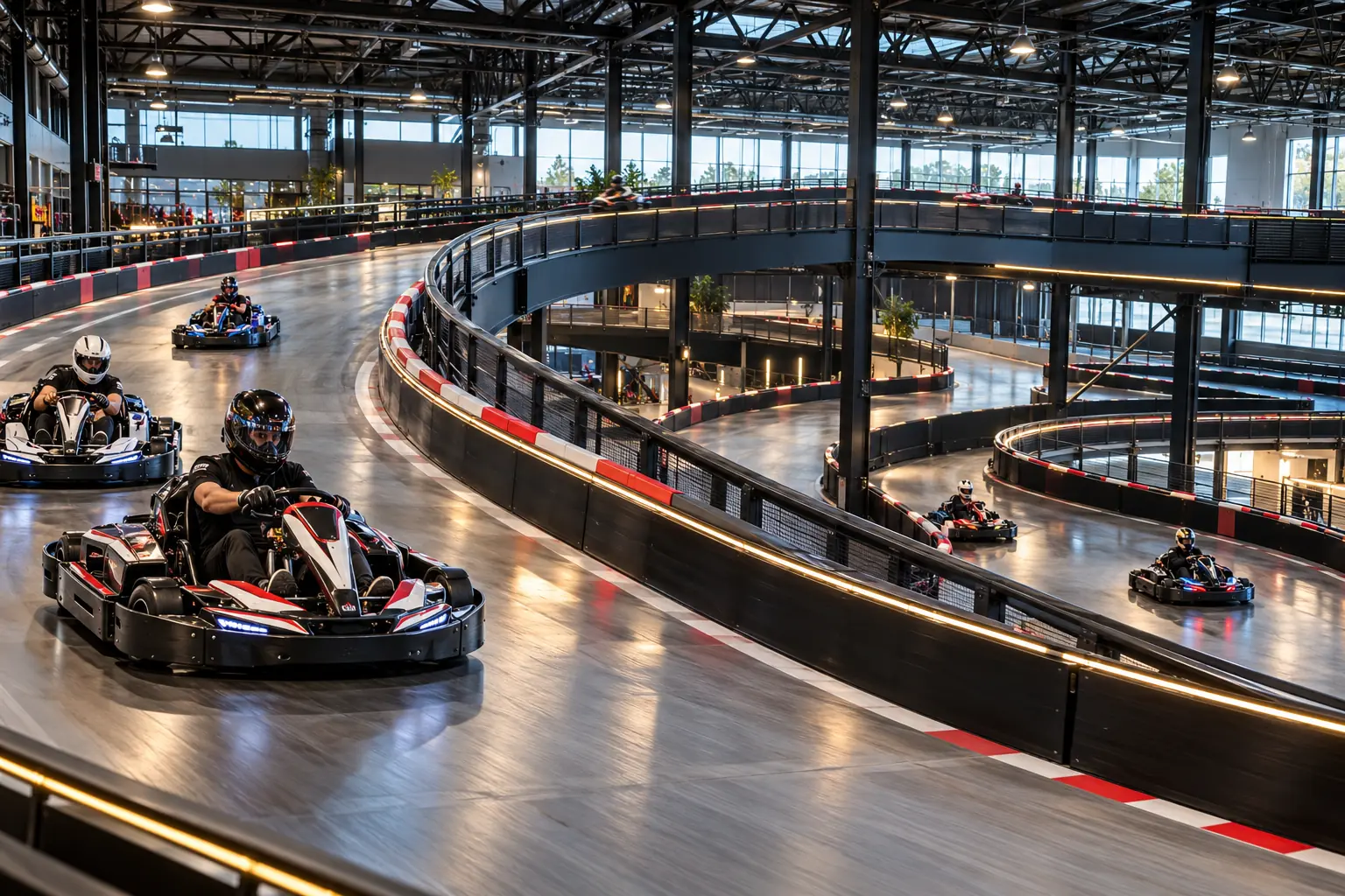Multilevel Go-Karting, illustrative concept visual