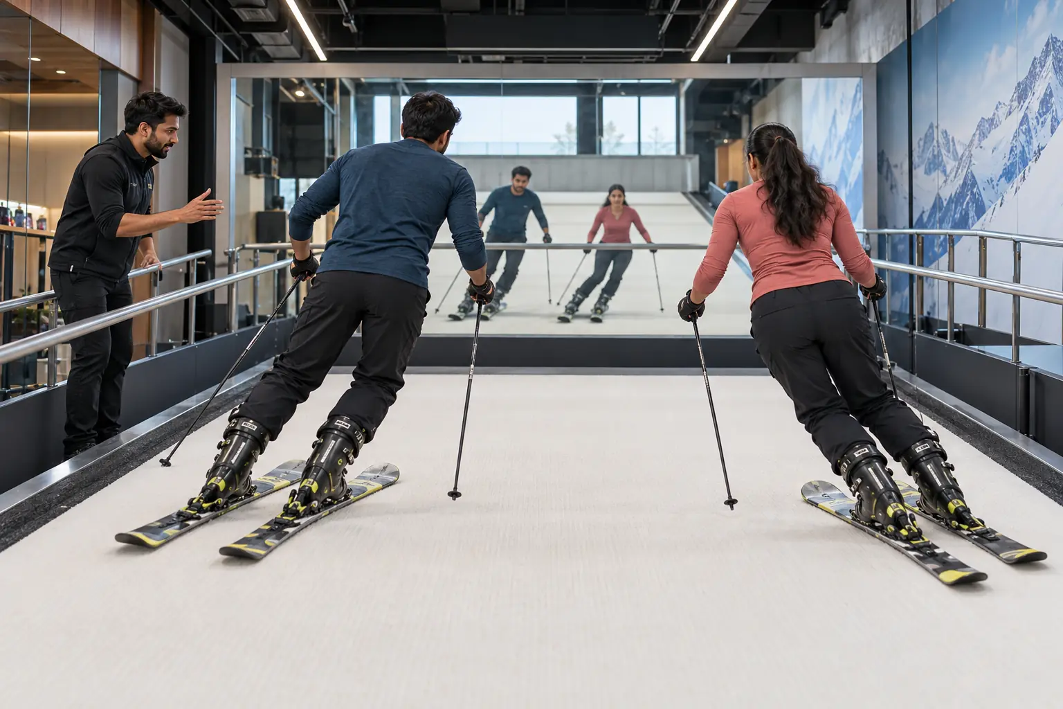 Indoor Ski Simulators, illustrative concept visual