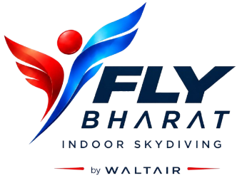 FLY Bharat indoor skydiving by Waltair logo