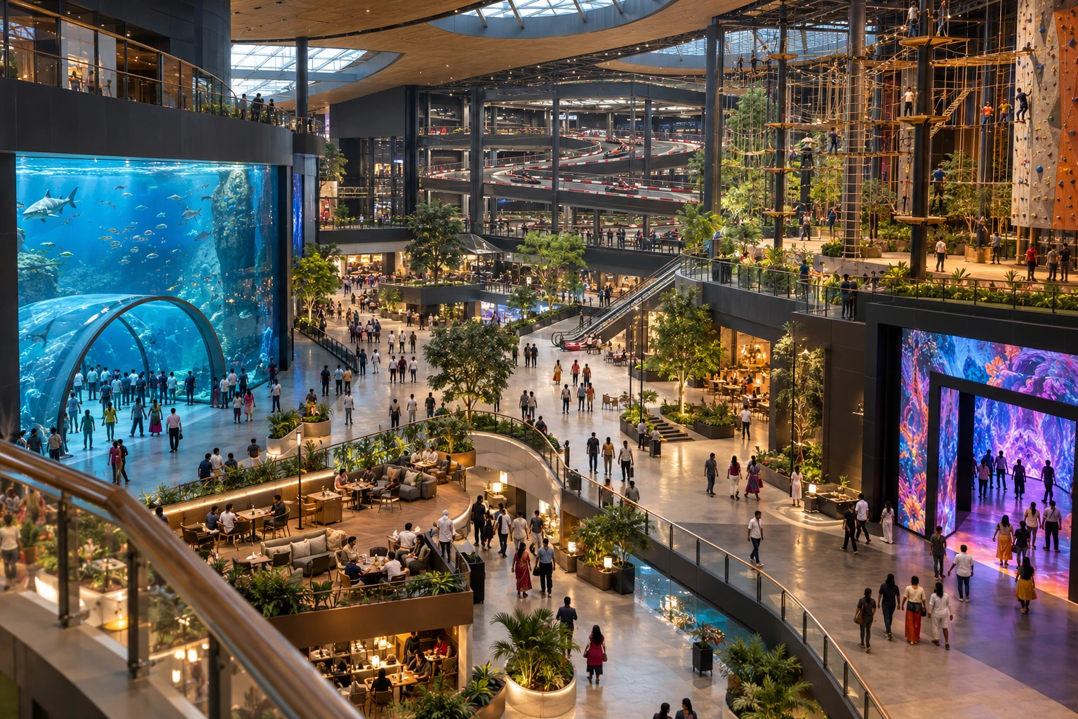Destination entertainment venue, illustrative architectural concept